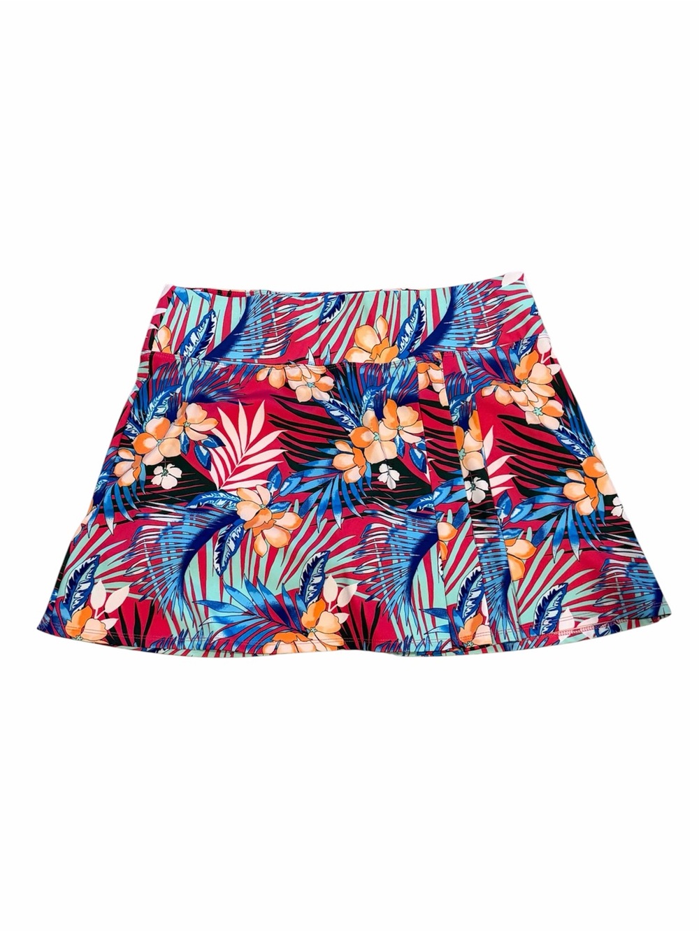 Tommy Bahama Pink Blue Tropical Floral Golf Racquet Tennis Skirt